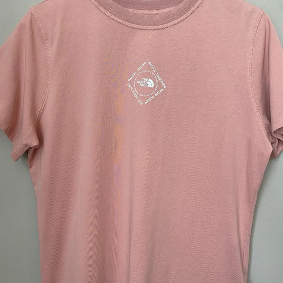 NWOT The North Face Womens Large Himalayan Bottle Short Sleeve Pink Logo T-Shirt - Picture 5 of 16